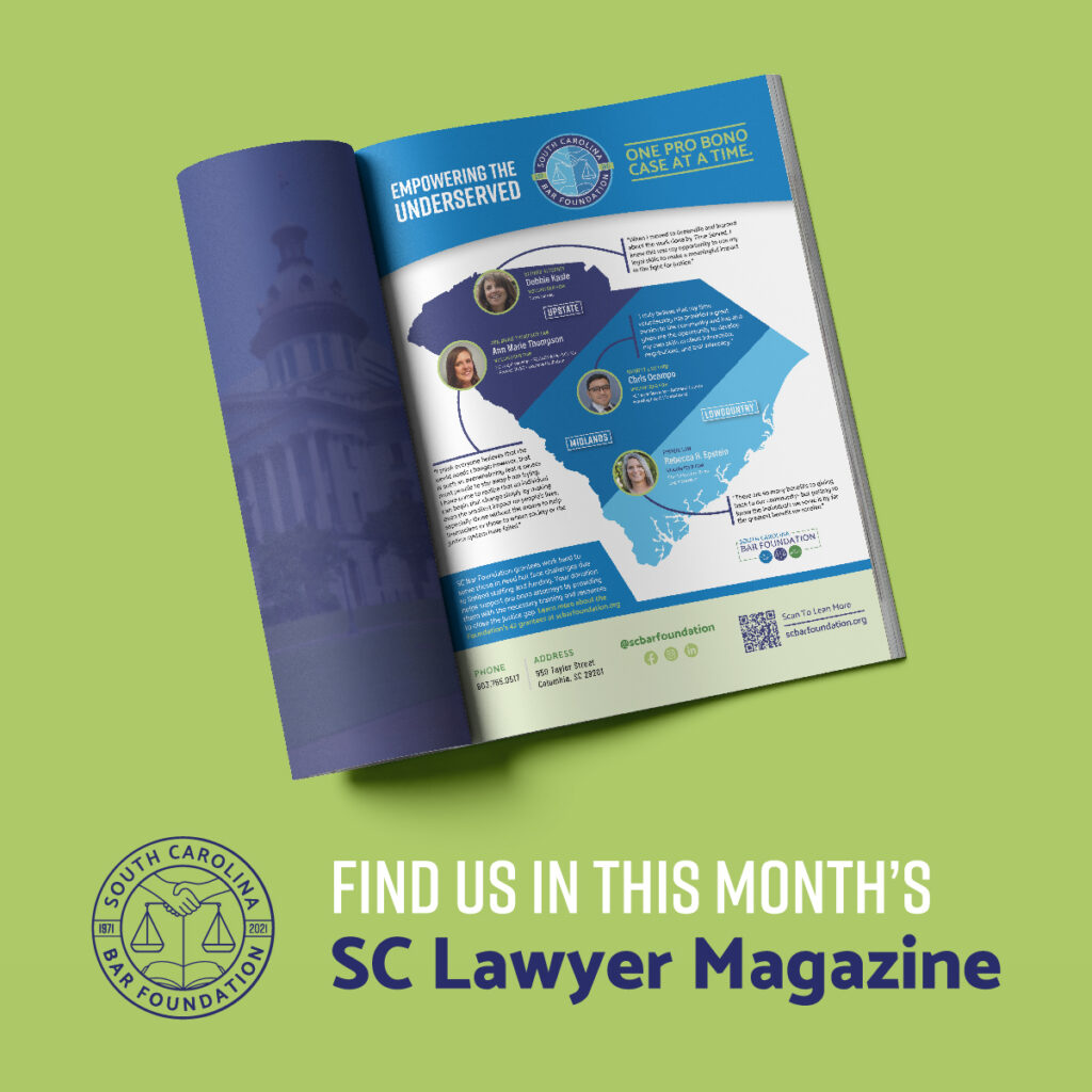 The SC Bar Foundation is featured in November's Issue of SC Lawyer Magazine. (2024)